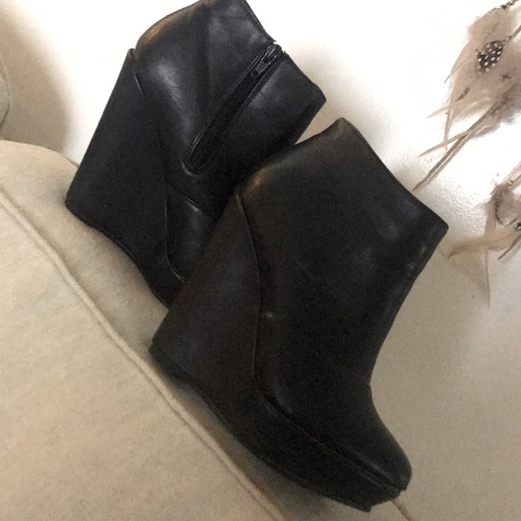 Platform black shoe boot heels - Picture 1 of 2